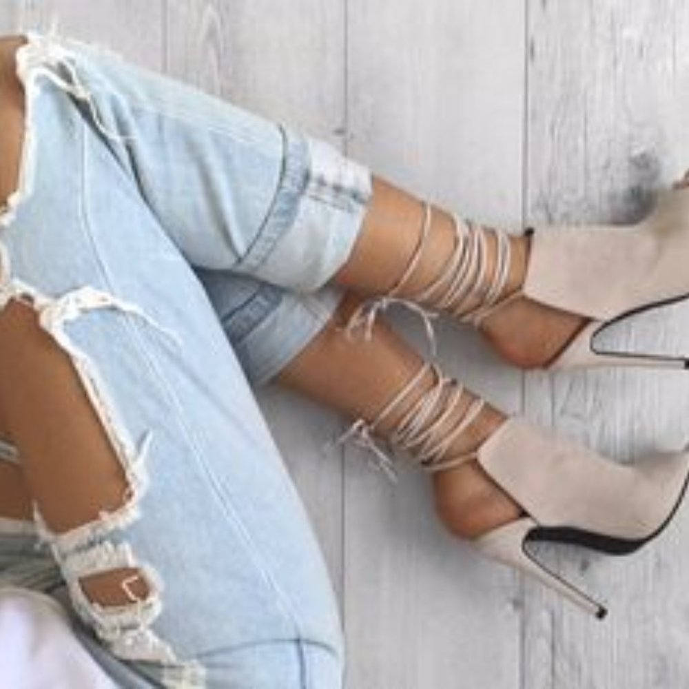 Catwalk Connection Iris Sand Suede Leather Sandals